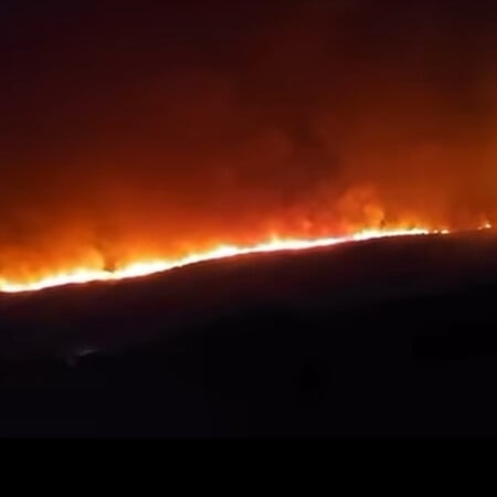 Τύρναβος: Μαίνεται η φωτιά στο Αμύγδαλο - Σε πλήρη εξέλιξη η επιχείρηση κατάσβεσης