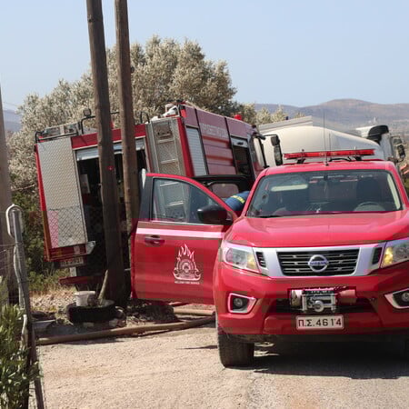 Χαλκιδική: Υπό μερικό έλεγχο η φωτιά στο ελαιοτριβείο 