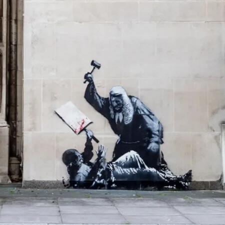 Νέο «αιχμηρό» γκράφιτι του Banksy στο Λονδίνο 