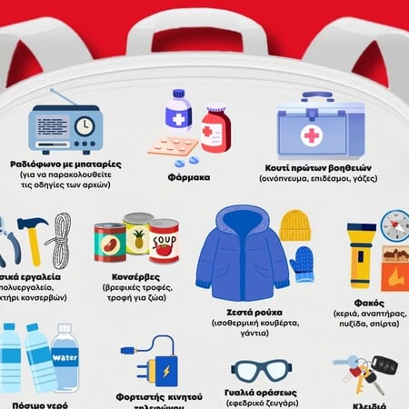 ΣΑΚΙΔΙΟ ΕΚΤΑΚΤΗΣ ΑΝΑΓΚΗΣ ΕΛΛΗΝΙΚΟΣ ΕΡΥΘΡΟΣ ΣΤΑΥΡΟΣ