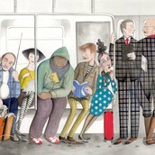 Όταν μπήκε μέσα όλοι τους, ξινίζοντας τις μούρες τους, άρχισαν να κοιτάνε αλλού μουρμουρίζοντας.**