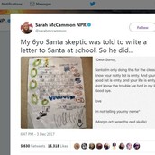 «Η ζωή σου είναι άδεια»: Η οργισμένη επιστολή ενός 6χρονου προς τον Άγιο Βασίλη που δίχασε το ίντερνετ