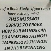 Αν μπορείτε να διαβάσετε αυτό το μήνυμα δε σημαίνει πως είστε ένα ισχυρό μυαλό
