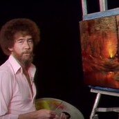 Αυτή είναι ίσως η μοναδική φορά που ο Bob Ross ζωγράφισε έναν άνθρωπο
