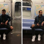Προσπάθησε να βγάλει κρυφά φωτογραφίες έναν όμορφο άντρα στο μετρό - Την πάτησε...