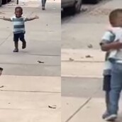 Το πιο τρυφερό viral - «Αγάπη είναι» αυτά τα δυο μικρά παιδιά που τρέχουν να αγκαλιαστούν στη μέση του δρόμου