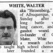Νεκρολογία για τον Walter White σε εφημερίδα του Αλμπουκέρκι!