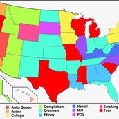 Οι πιο δημοφιλείς αναζητήσεις για πορνό ανά αμερικάνικη πολιτεία