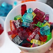 Συνταγή για πολύχρωμα ζελεδάκια Lego