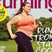 Plus-Size μοντέλο στο εξώφυλλο περιοδικού για τρέξιμο