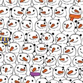 Mπορείτε να βρείτε το πάντα ανάμεσα στους χιονάνθρωπους;