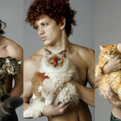 Ποιος μπορεί να αντισταθεί σε ένα όμορφο αγόρι και μια φουντωτή γατούλα;