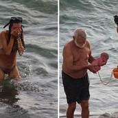 Η απίστευτη στιγμή που μια γυναίκα γέννησε το παιδί της μέσα στην Ερυθρά Θάλασσα