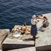 Vintage φωτογραφία με μαγιό