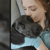 Σκύλος αγκαλια