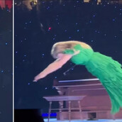 H Taylor Swift ξεκίνησε την περιοδεία της κάνοντας βουτιά από τη σκηνή