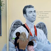 Αλέξανδρος Νικολαΐδης: Γκράφιτι του Ολυμπιονίκη στο λύκειο απ’ όπου αποφοίτησε