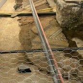 Εικόνες από το αρχαίο ψηφιδωτό που ανακαλύφθηκε στην Ευριπίδου