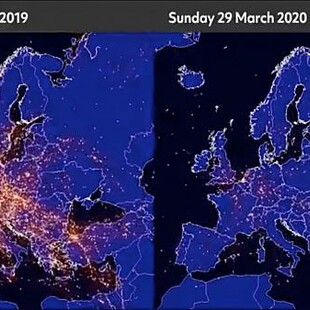 «Άδειασαν οι ουρανοί»: Η εναέρια κυκλοφορία πριν και μετά το lockdown στην Ευρώπη