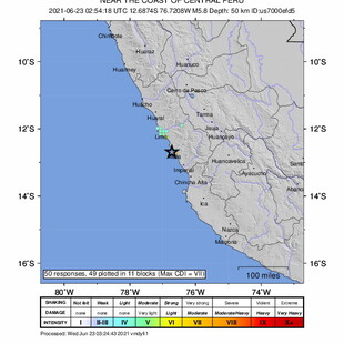 Περού: Ισχυρός σεισμός 6 Ρίχτερ ταρακούνησε τη Λίμα