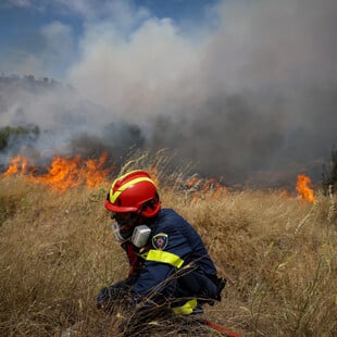 Φωτιά στην Αγκώνα Καλάμου - Μεγάλη κινητοποίηση της Πυροσβεστικής