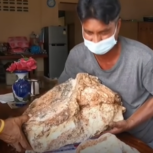 Ταϊλανδός ψαράς βρήκε μία «μπάλα λίπους» που του άλλαξε τη ζωή – Αποδείχθηκε πως ήταν κεχριμπάρι