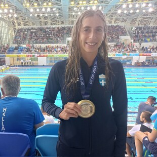  Αννα Ντουντουνάκη: Χρυσό μετάλλιο στα 50μ. πεταλούδα στους Μεσογειακούς του Οράν 