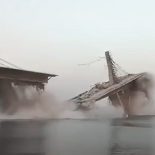 A bridge under construction in India has collapsed - for the second time