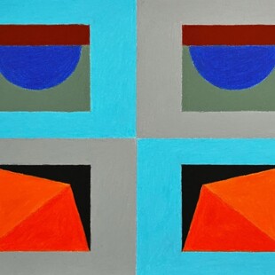 Η εναρκτήρια έκθεση του Γιάννη Αλεξίου «Συναισθηματική Γεωμετρία» στο νησί της Πάτμου τον Αύγουστο.