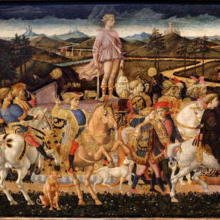 Γίγαντες, σκύλοι, ιππότες, μεγαλειώδεις ουρανοί, η μεγάλη τέχνη του Francesco Pesellino