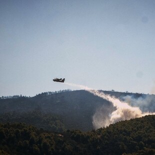Φωτιά στην Εύβοια: Μεγάλη αναζωπύρωση στο Αφράτι - Ανετράπη πυροσβεστικό σε χαράδρα