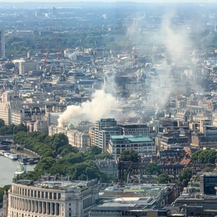 Φωτιά στο εμβληματικό Somerset House στο κέντρο του Λονδίνου