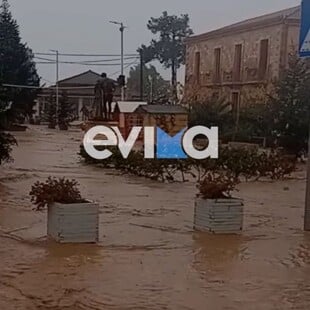 Κακοκαιρία - Λουτρά Αιδηψού: Καλυμμένοι με λάσπη οι δρόμοι 