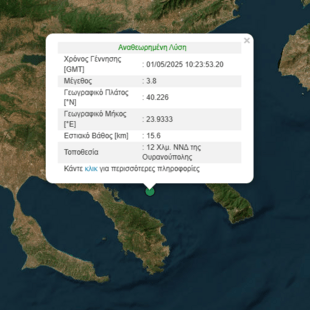 Σεισμός 3,8 Ρίχτερ στο Άγιον Όρος