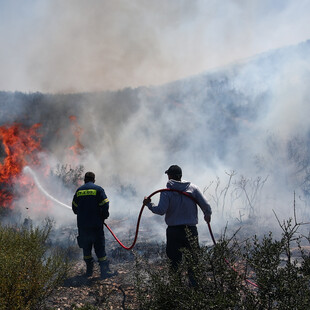 Φωτιά τώρα στον Δομοκό: Στη μάχη δύο αεροσκάφη
