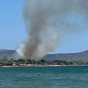 Φωτιά στον Μαραθώνα - Μήνυμα του 112 για απομάκρυνση κατοίκων από τον οικισμό Ριζάρι