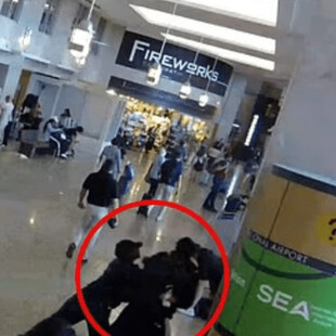 Η στιγμή που η Ολυμπιονίκης Σα'Κάρι Ρίτσαρντσον επιτίθεται στον σύντροφό της