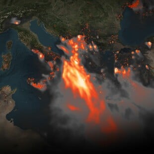 METEO: Ελλάδα και Ισπανία οι πιο επιβαρυμένες σε ποιότητα αέρα από τις φωτιές