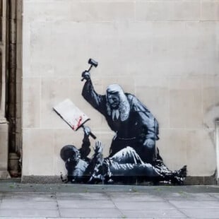 Νέο «αιχμηρό» γκράφιτι του Banksy στο Λονδίνο 