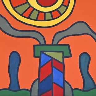 Αλέξης Ακριθάκης, Χωρίς τίτλο, 1970, 45 Χ 71 εκ., λάδι σε καμβά © The Estate of Alexis Akrithakis