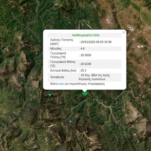 ΣΕΙΣΜΟΣ ΤΩΡΑ ΙΩΑΝΝΙΝΑ