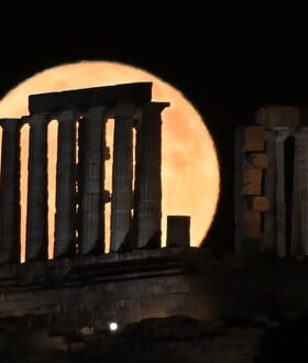 Η πανσέληνος του Ιουνίου στο Σούνιο