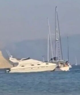 Σύγκρουση τριών σκαφών ανοιχτά της Κέρκυρας: Κολυμβητές μάρτυρες του ναυτικού ατυχήματος