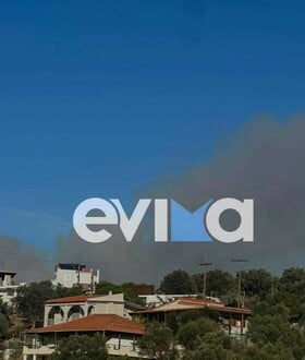 Φωτιά τώρα στην Εύβοια: Κοντά σε σπίτια οι φλόγες