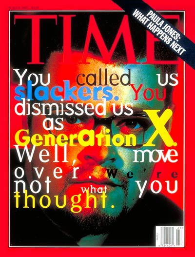  "TIME" στο εξώφυλλο απο το 1997 η "Generation X"