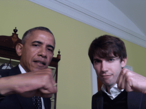 O Πρόεδρος με τον 27χρονο ιδρυτή του Tumblr, David Karp