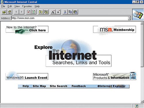 Ο Internet Explorer 1.0, το 1995