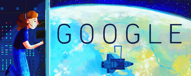 Ένα από τα 5 animated doodles που εμφανίζει η Google στη homepage της προς τιμήν της Saly Ride